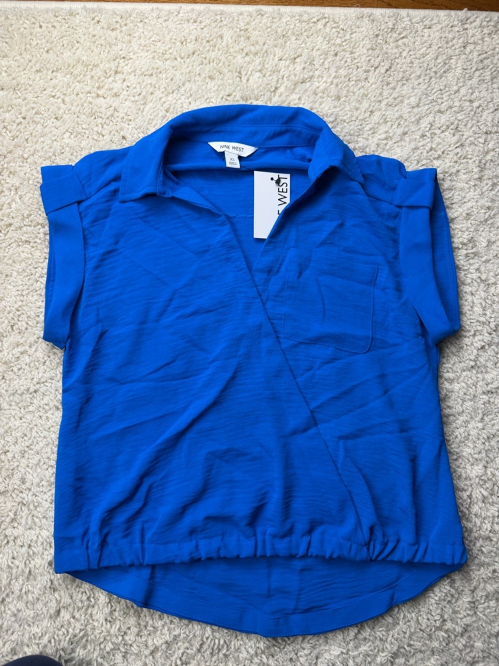 Nine West Women's XS Blue Blouse NWT